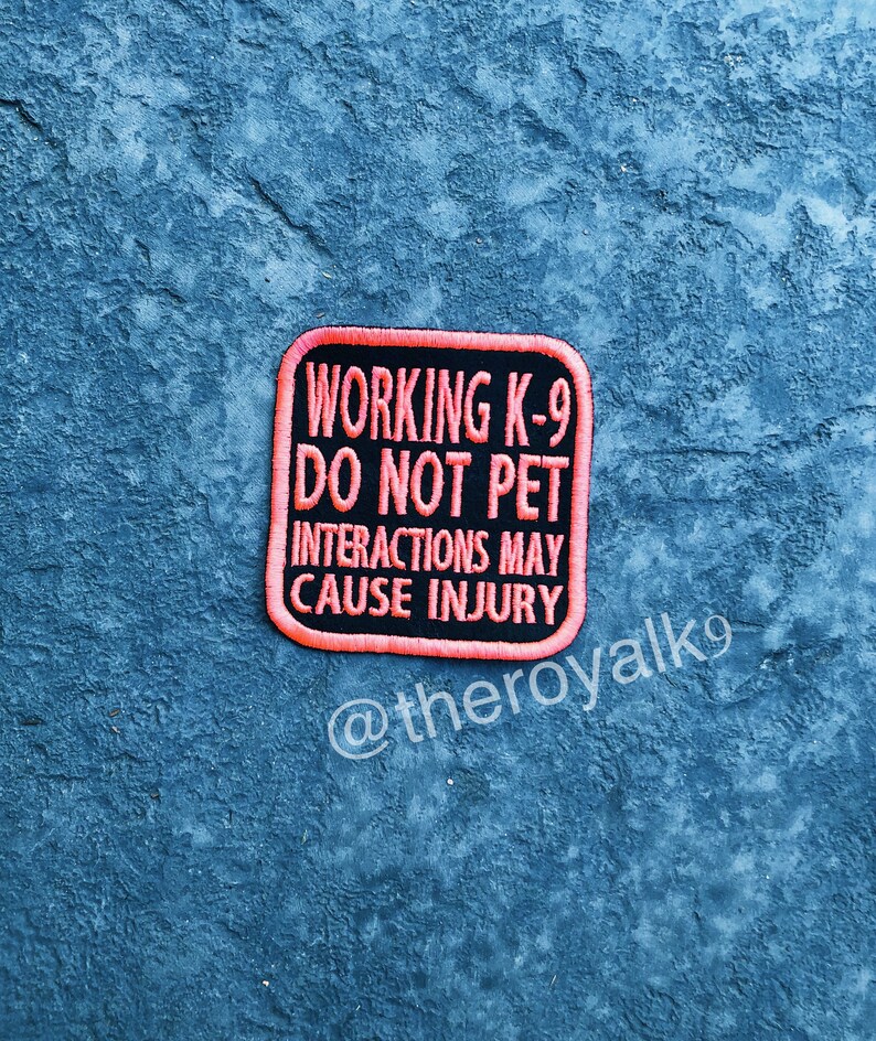 4x4 Working K9 Do Not Pet Patch Etsy Canada