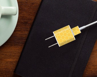iPhone Charger Decal - Honeycomb Design - Colorful and fun gift for Apple iPhone users!