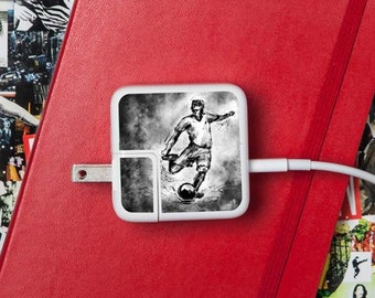 Multipack Charger Decals for Apple iPhone, iPad & Apple Laptop - Soccer Design - Awesome gift for soccer player and soccer fan