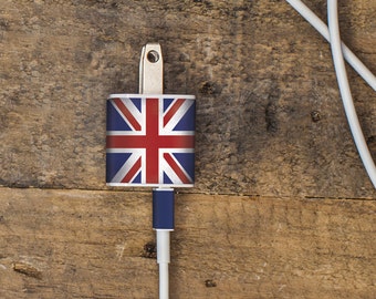 iPhone Charger Decal, Union Jack / British Flag Design - Cadeau d’accessoire technologique pour anglophile