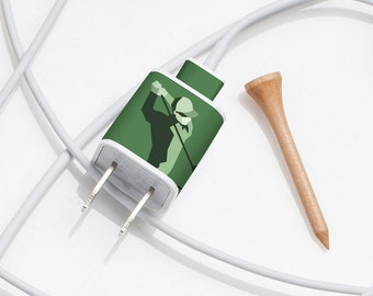 iPhone Charger Decal - Golf Hole-in-One Design - Best tech accessory gift for golfer