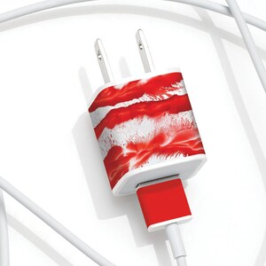 iPhone Charger Decal Daniela Wicki WOW design Beautiful tech accessory gift for art lovers image 2