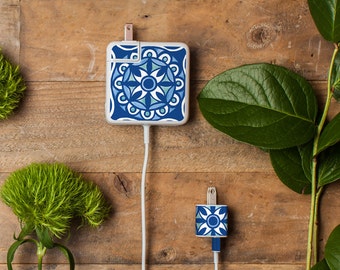 Multipack Charger Decals for iPhone, iPad & Apple Laptop Chargers - Moroccan Design - Beautiful gift for design lovers