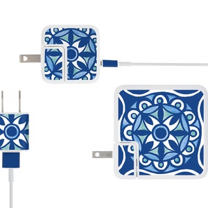 Multipack Charger Decals for iPhone, iPad & Apple Laptop Chargers Moroccan Design Beautiful gift for design lovers image 2