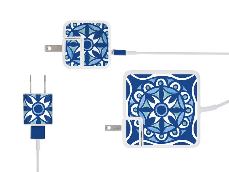 Multipack Charger Decals for iPhone, iPad & Apple Laptop Chargers Moroccan Design Beautiful gift for design lovers image 2