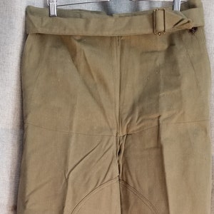 Vintage French army dispatch rider motorcyclist pants canvas 1953