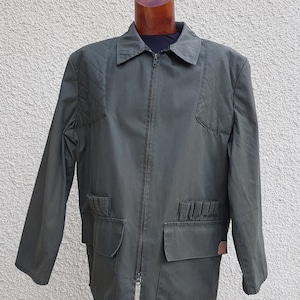 Vintage französische Outdoor-Jagdjacke Patronen-Wildhüter