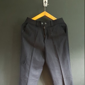 Vintage Franse marine wol Michel Beaudoin broek matrozen aan het werk broek wijd uitlopende pijpen