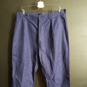 French Vintage dark blue workwear pants 36