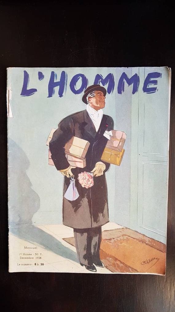 Vintage French Mens Style Magazine L'homme Formal - Etsy