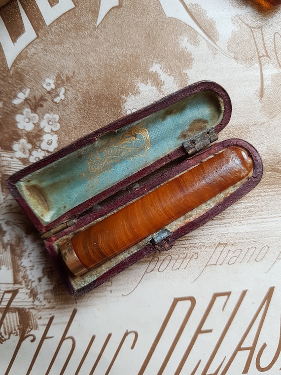 Vintage French Cigarette Holder Amber