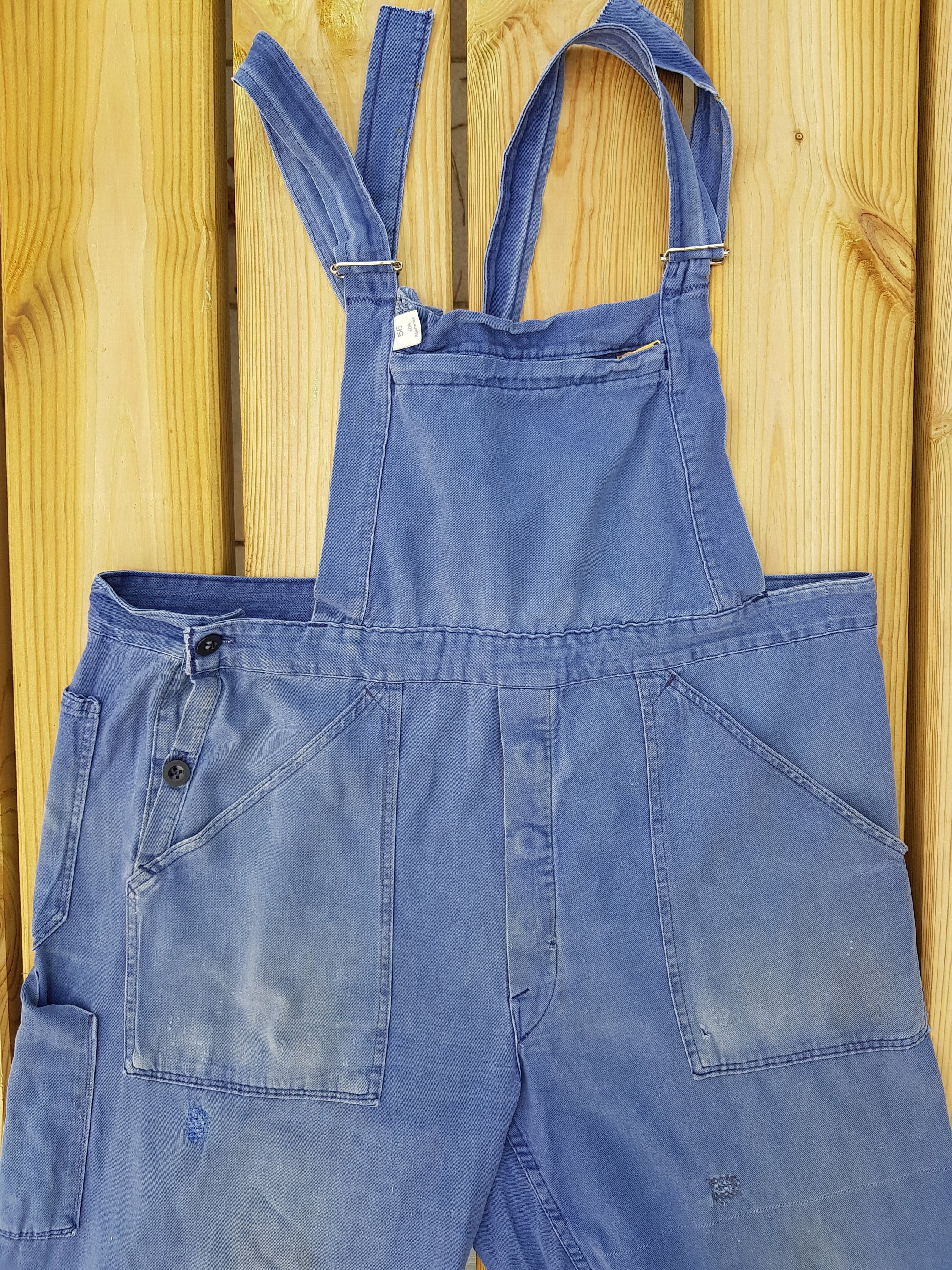 Vintage German Cotton Work Coveralls Salopette Dungarees - Etsy