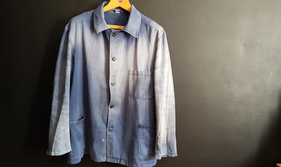 Vintage German work jacket size sun bleached sun