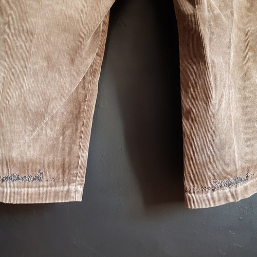 Vintage French Brown shops corduroy Cosserat pants trousers hunting chore workwear boro