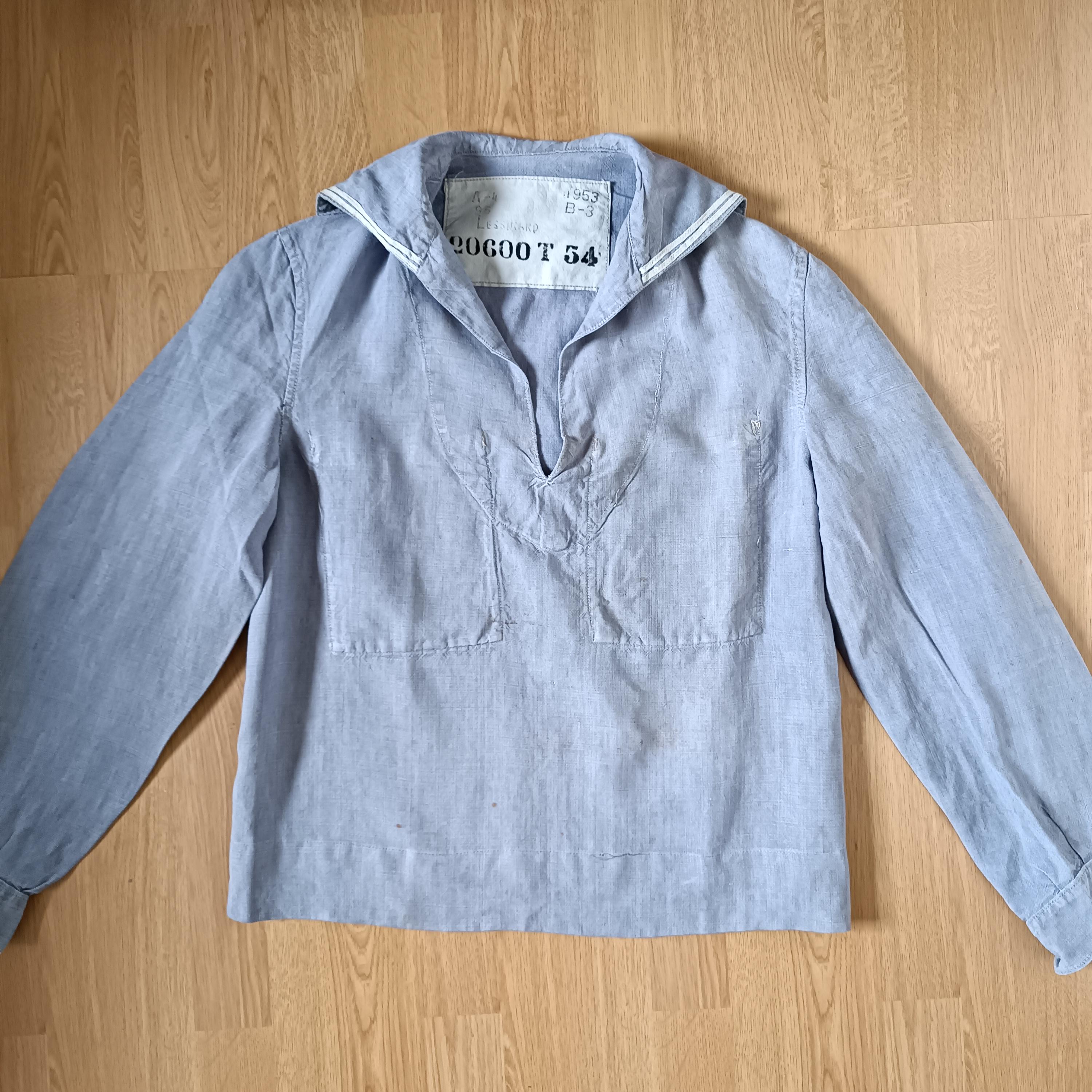 Antique French Linen Shirt Smock Large Workwear Chore