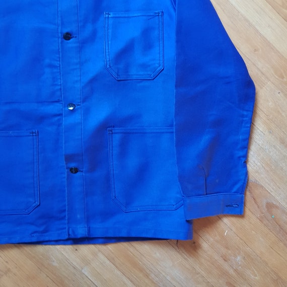 Vintage French dark blue bleu de travail workwear… - image 6