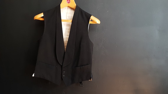 Vintage French Waistcoat Vest bespoke tailored 36