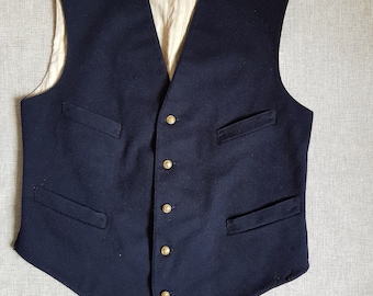 French Marine Nationale Navy waistcoat vest dress uniform gold buttons XS