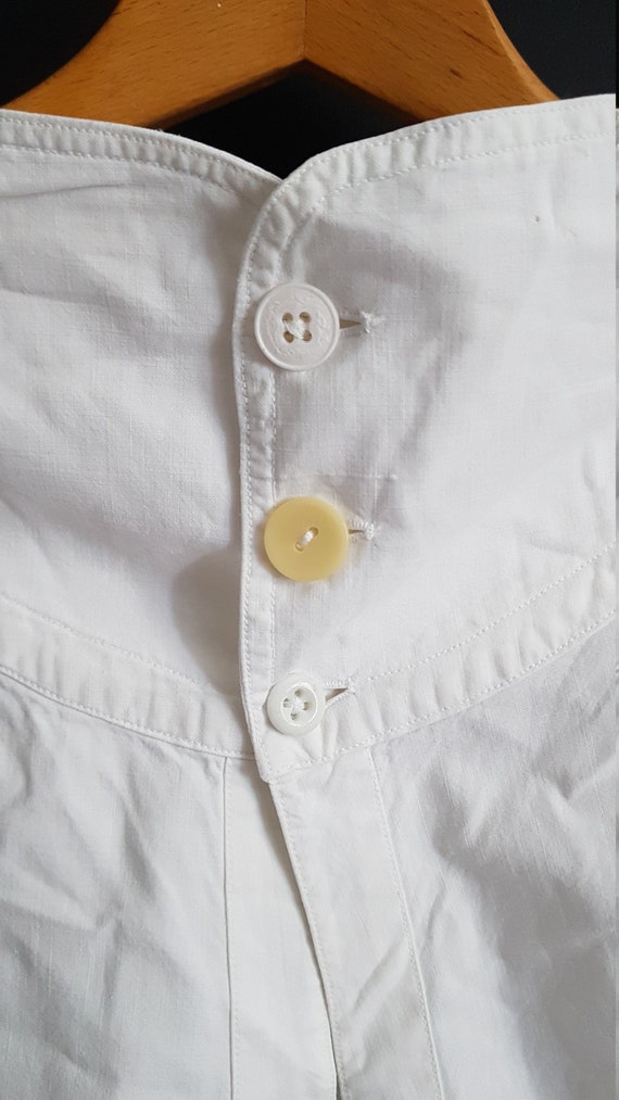 Antique French mens linen drawers underwear breech