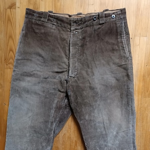 Vintage French Brown corduroy Cosserat pants trousers hunting chore workwear boro