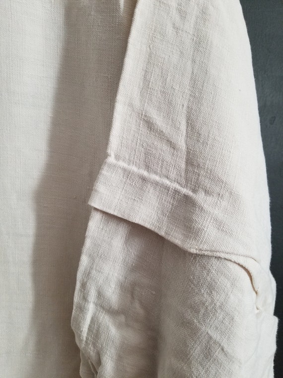Antique French Linen Shirt Farmers Shirt Artist Smock L S6 Antique French Linen Shirt Farmers Shirt Artist Smock L S6