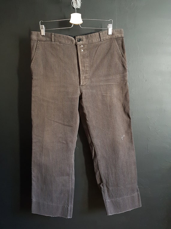 French vintage coutil corduroy hunting trousers - image 2