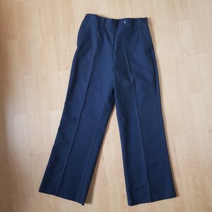 French Navy Wool Pants - Etsy Canada