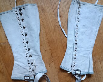 Vintage 1940s-50s Gaiters spats boot cover spatterdash