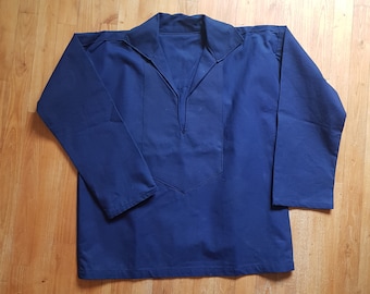 marinière vintage bleu marine, chemise de travail vareuse