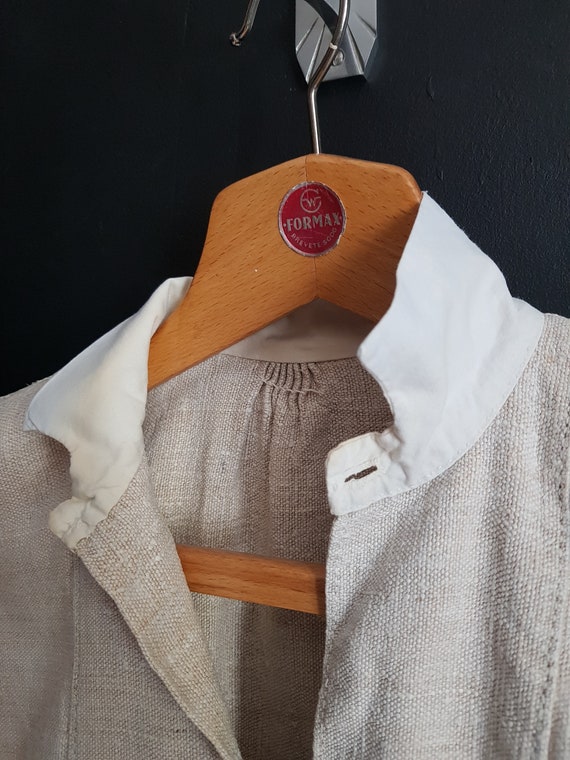 Antique French linen shirt farmers shirt artist smock… - Gem Antique French linen shirt farmers shirt artist smock… - Gem