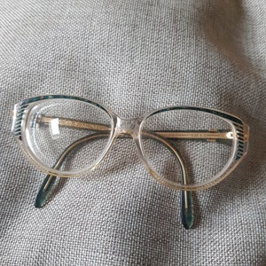 Vintage YSL Yves Saint Laurent 1980s cat eye acetate spectacles glasses clear frame