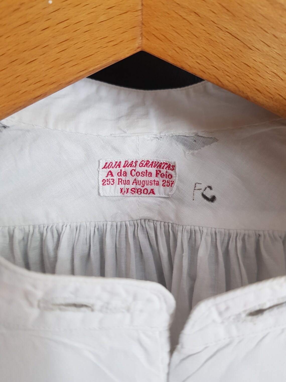 Vintage dress shirt Lisbon Portugal Da Costa Feio tailored bespoke, photo 4 of 5
