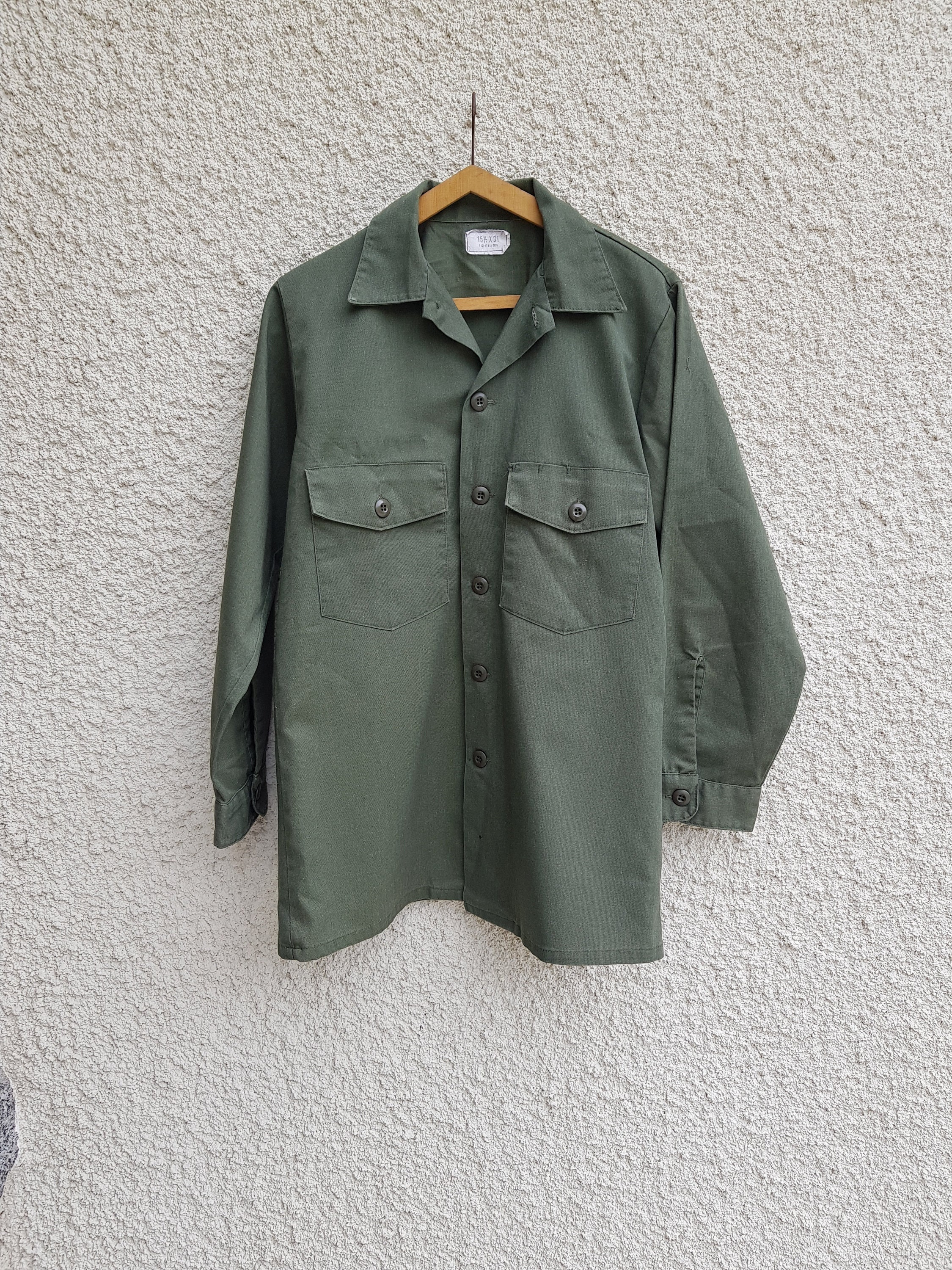 Vintage US OG507 Army Fatigues Utility Green Shirt 15.5x31 S/M - Etsy