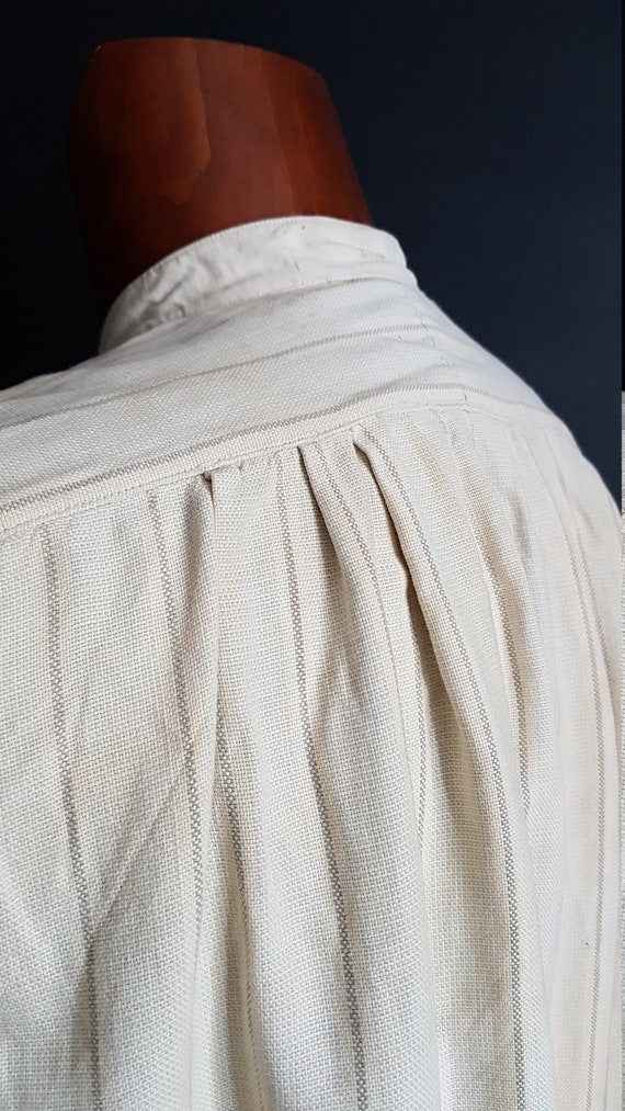 Vintage French  work shirt pullover smock workwea… - image 10