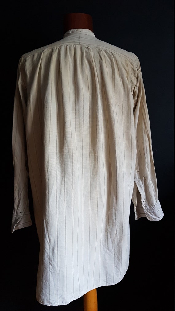 Vintage French  work shirt pullover smock workwea… - image 8