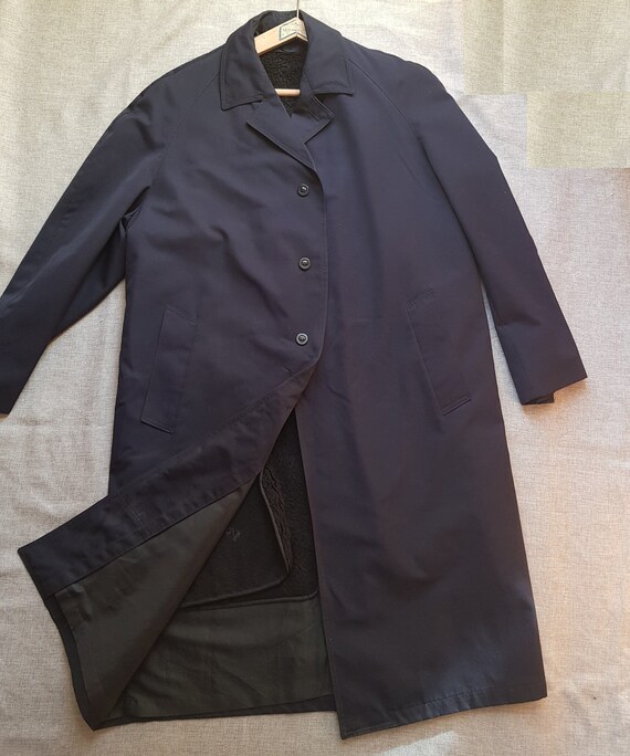 Vintage French Gendarme Lined Raincoat Trenchcoat Etsy New Zealand