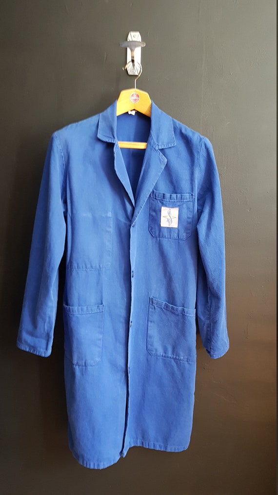 Vintage French Le Mont Carmel workwear long duste… - image 1