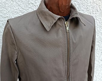 Vintage French "Royal Hunter" hunting jacket proofed cotton S 40 NOS Deadstock