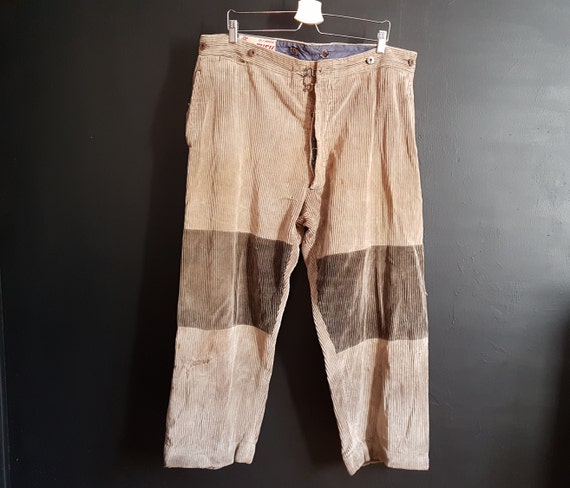 Vintage French Au Fusil Corduroy 