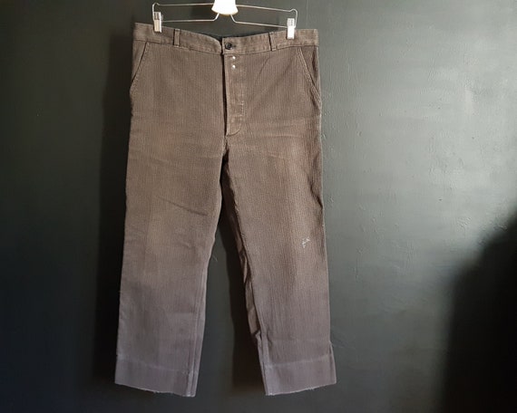 French vintage coutil corduroy hunting trousers - image 1