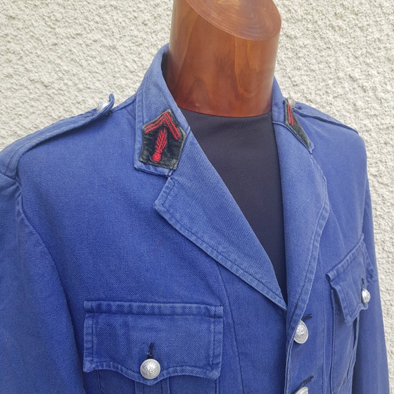 Vintage French Firemans Bleu De Travail Chore Jacket M - Etsy