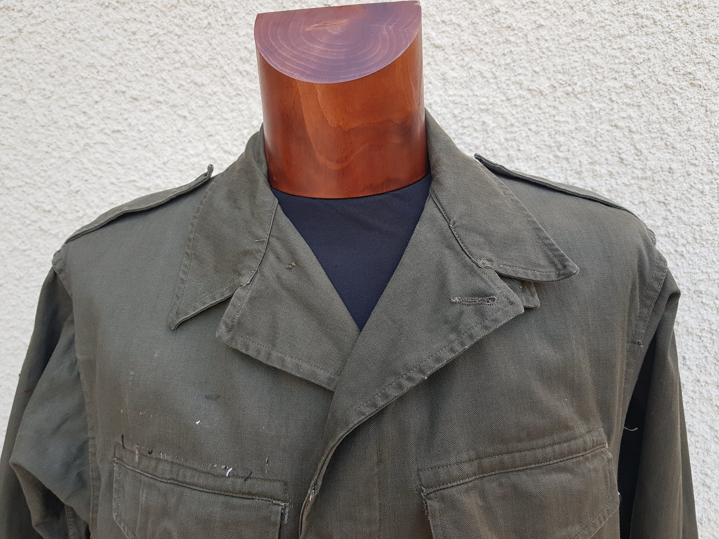1960s French M47 Khaki Army Military Jacket Militaria HBT - Etsy