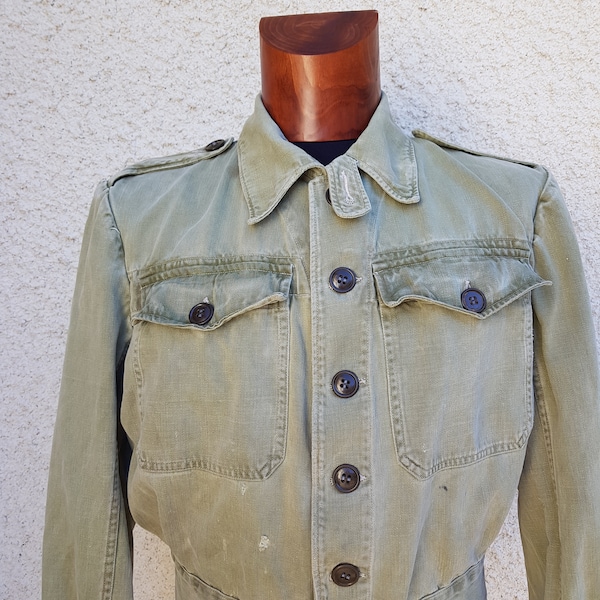 Blouson de travail court allemand vintage des années 1950 Small