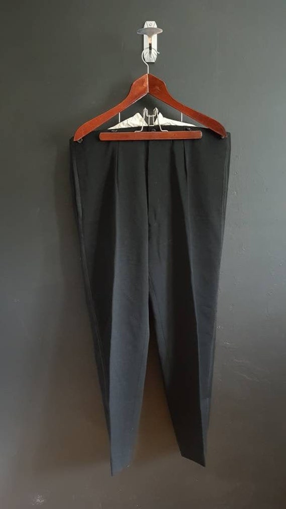 Vintage black formal evening wear black trousers