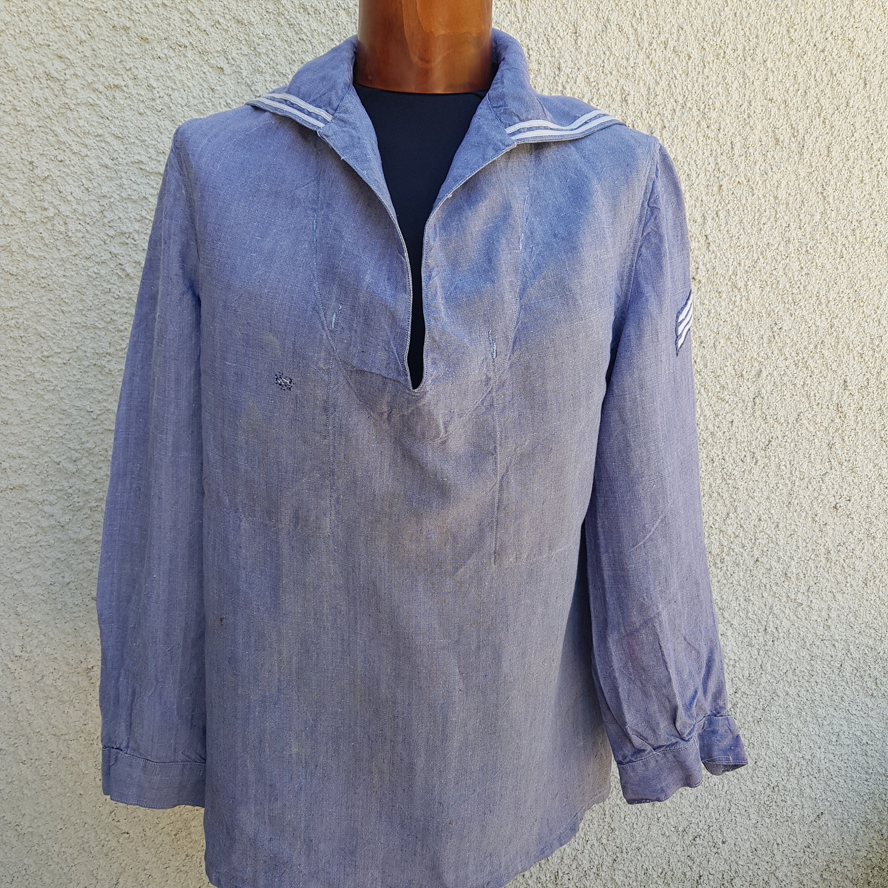 French Linen Marine Nationale Navy Sailors Vareuse 1968 Mens M - Etsy