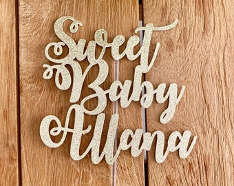 Custom Sweet Baby Cake Topper, Baby Shower Cake Topper, Baby Shower Decoration