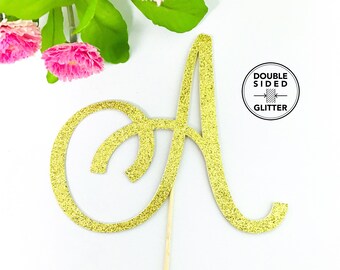 Single Letter Wedding Cake Topper, Monogram cake topper, initial cake topper, single letter cake topper, wedding cake topper.