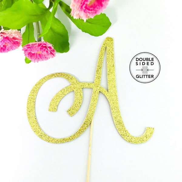 Single Letter Wedding Cake Topper, Monogram cake topper, initial cake topper, single letter cake topper, wedding cake topper.