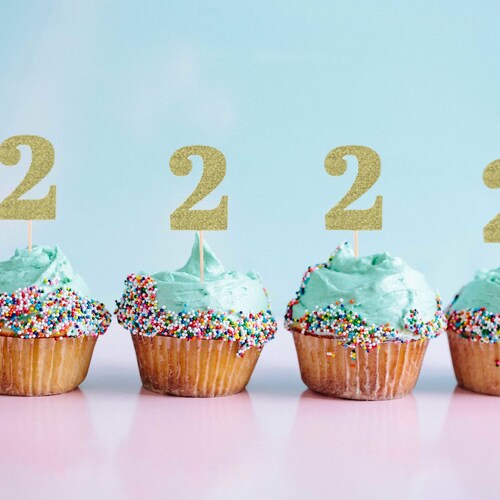 Second Birthday Cupcake Toppers 2nd Birthday Cupcake Toppers Etsy