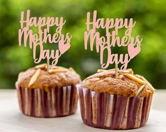 Mother's Day cupcake toppers, Custom cupcakes, Mother's Day decorations, Mother's Day party